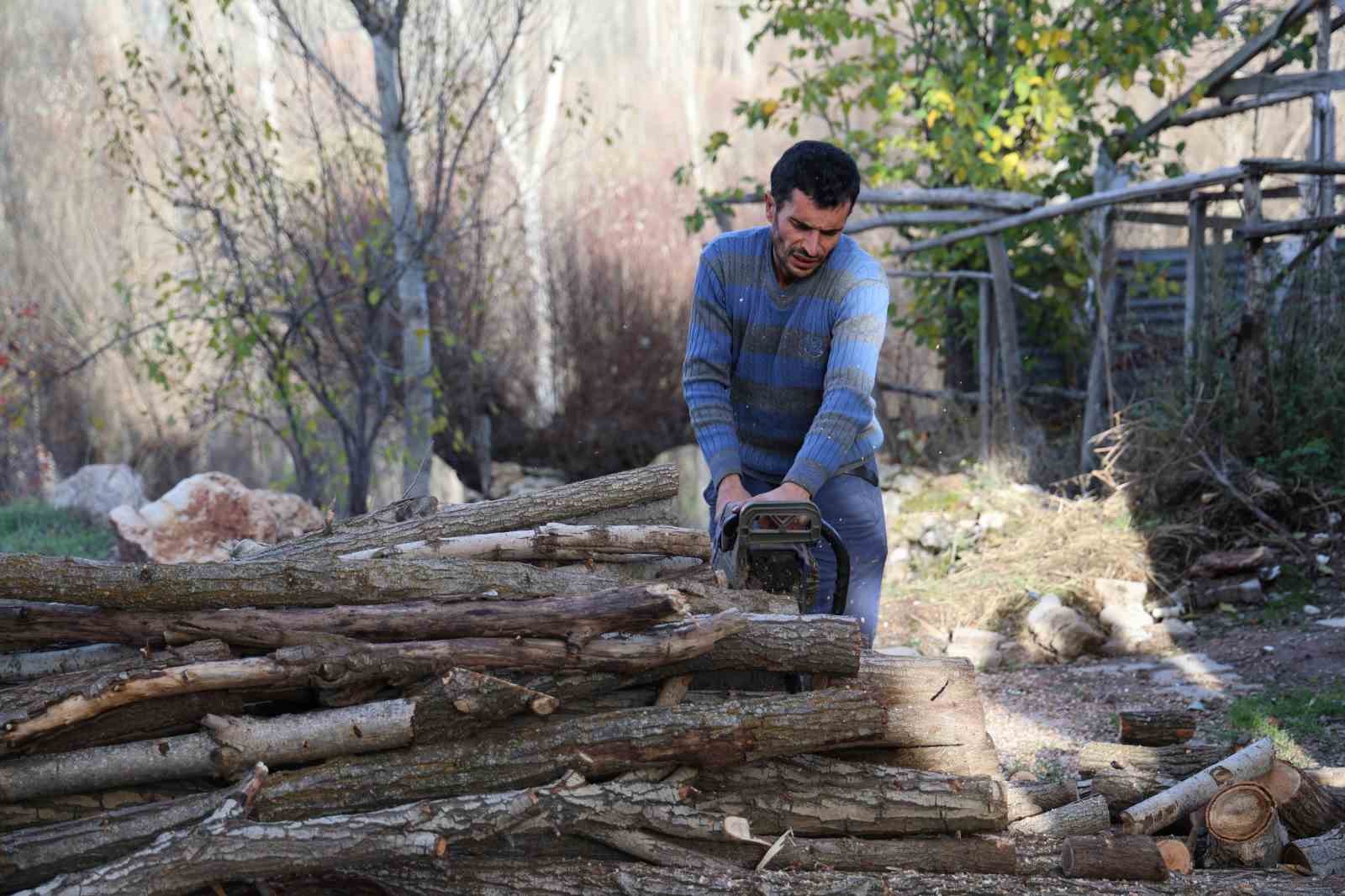 Köylerde kışlık odun hazırlığı