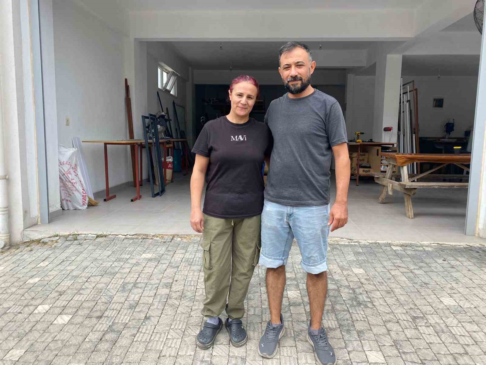 Eşi eleman bulamayınca kolları sıvadı, sanayide 2 yılda usta oldu