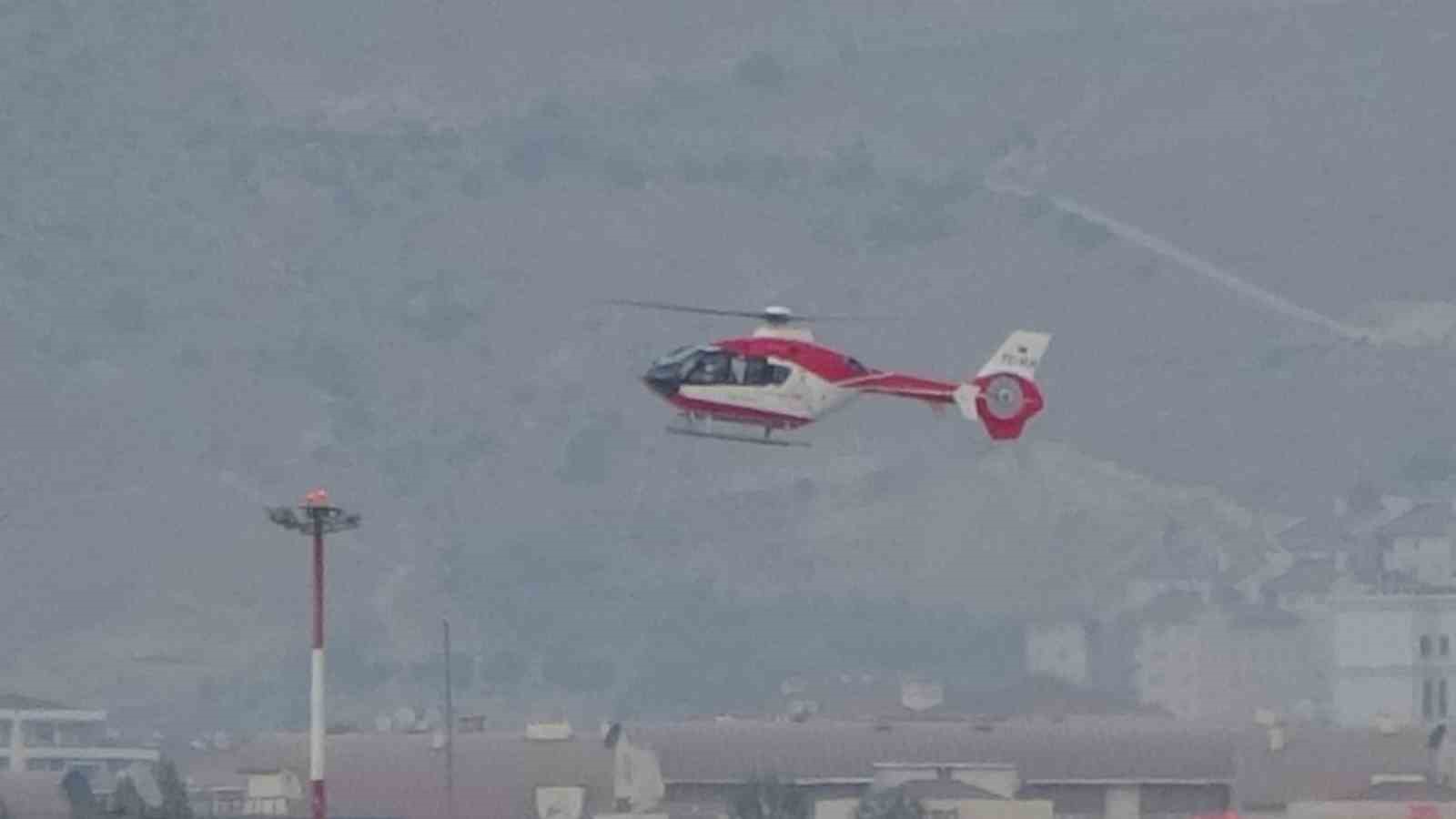 Serebrovasküler hastası, ambulans helikopterle Van’a nakledildi