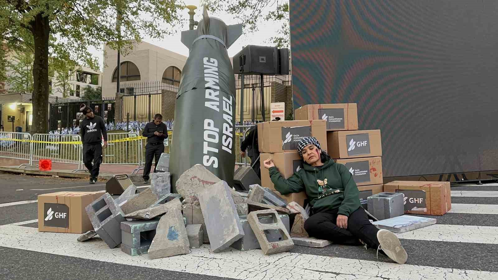 ABD’de Filistin için dayanışma eylemi