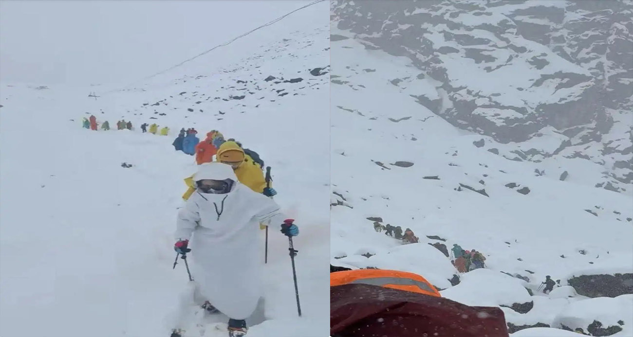 Everest’te kar fırtınası: Bin kişi dağda mahsur kaldı