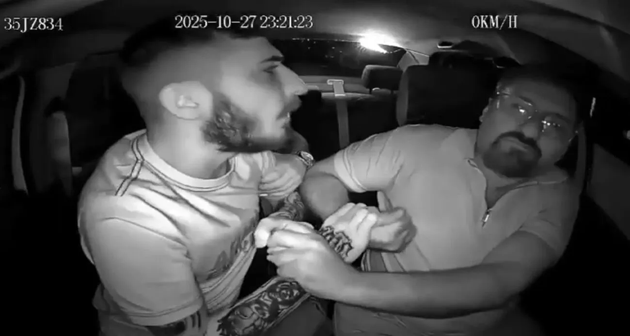 Taksiciye Saldırı Kamerada! Emekli Polis Havaya Ateş Açtı