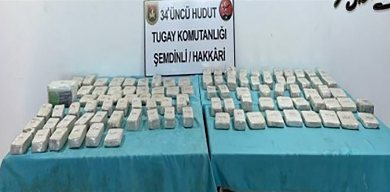 “Van ve Hakkari’de düzenlenen operasyonlarda 102 kilo uyuşturucu ele geçirildi”