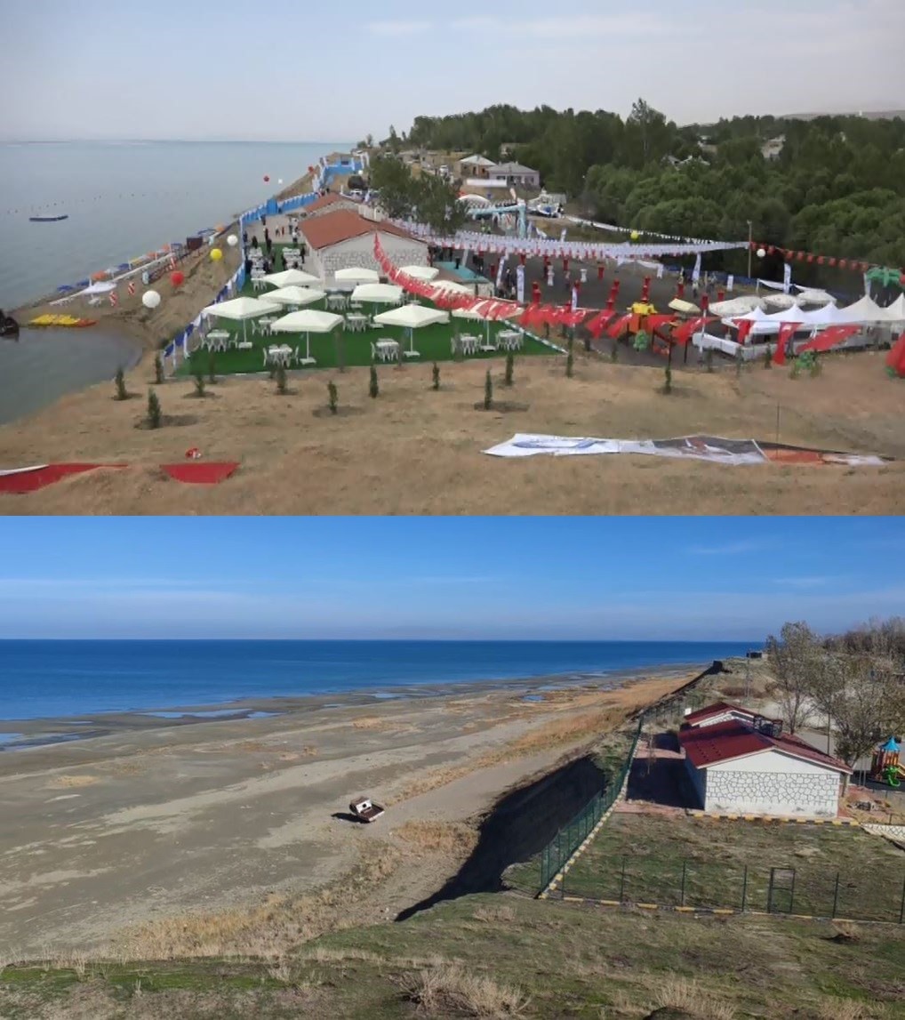 Renkli yazlardan sessiz çöl manzarasına: Van Gölü’nün 8 yıllık değişimi