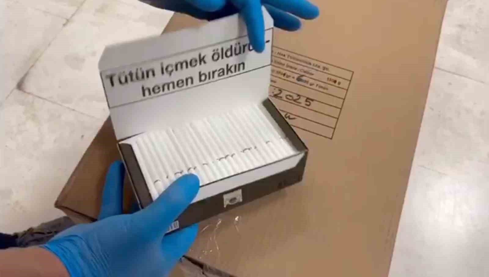 Durdurulan tırda piyasa değeri 7 milyon TL olan sahte tütün ürünleri ele geçirildi