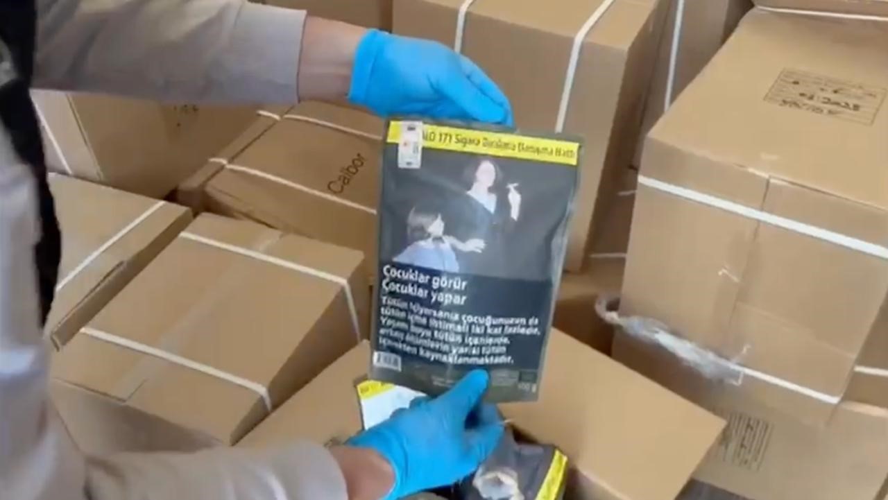 Durdurulan tırda piyasa değeri 7 milyon TL olan sahte tütün ürünleri ele geçirildi