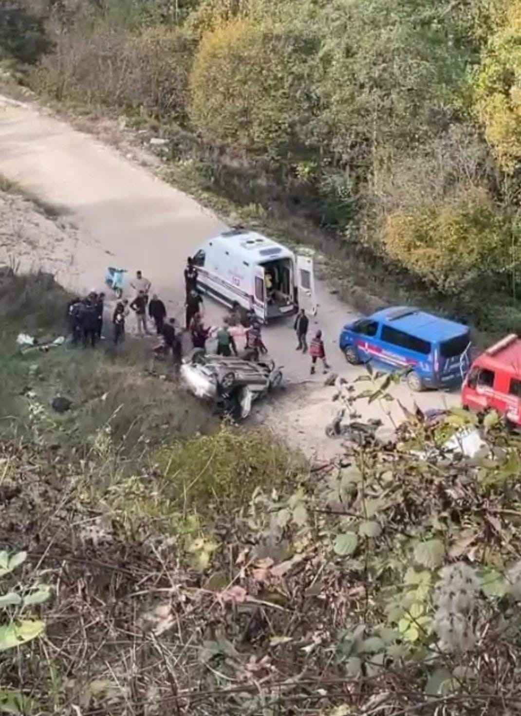 D-140’da şarampole uçan araç anne ve oğluna mezar oldu