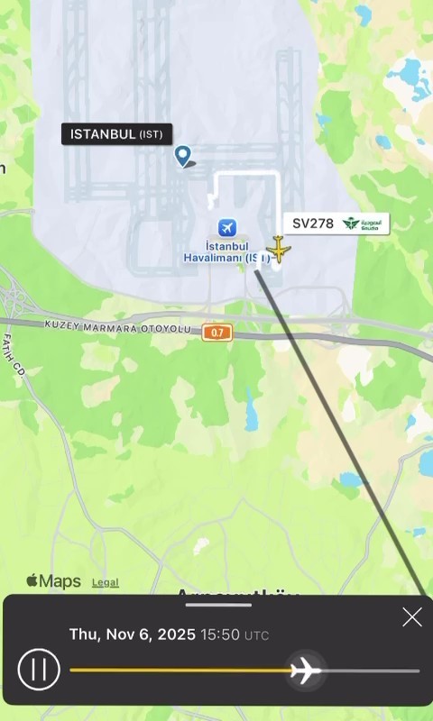 Suudi Arabistan uçağına yapılan bomba ihbarı paniğe neden oldu