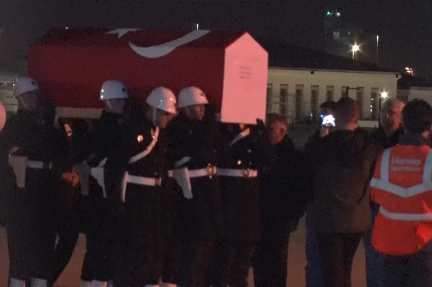 Şehit pilot Hasan Bahar’ın naaşı Türkiye’ye getirildi