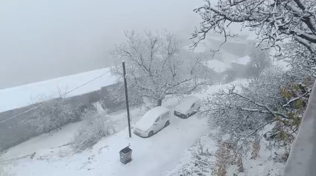 Van’ın Bahçesaray ilçesi beyaza büründü